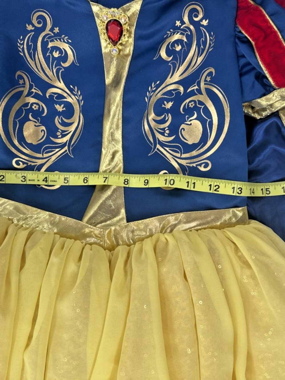 Disney Parks Deluxe Snow White Dress w/Cape Teen Girls Size 13 Bibbidi Boutique - Picture 6 of 12